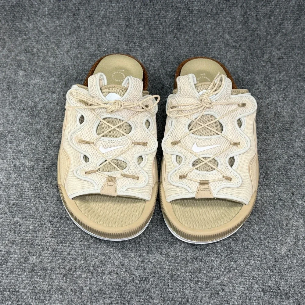 Nike Offline 2.0 Slide Sandal Men 9 Beige Khaki Athletic Retro Slip On Flip Flop